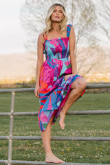 Cruz Smocked Midi Dress | Baltic Born Multi Print
