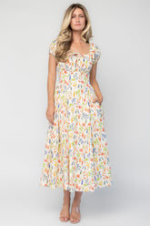 Kendall Midi Dress | Baltic Born Cream Multi Floral