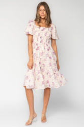 Mattea Smocked Midi Dress | Baltic Born Lavender Floral
