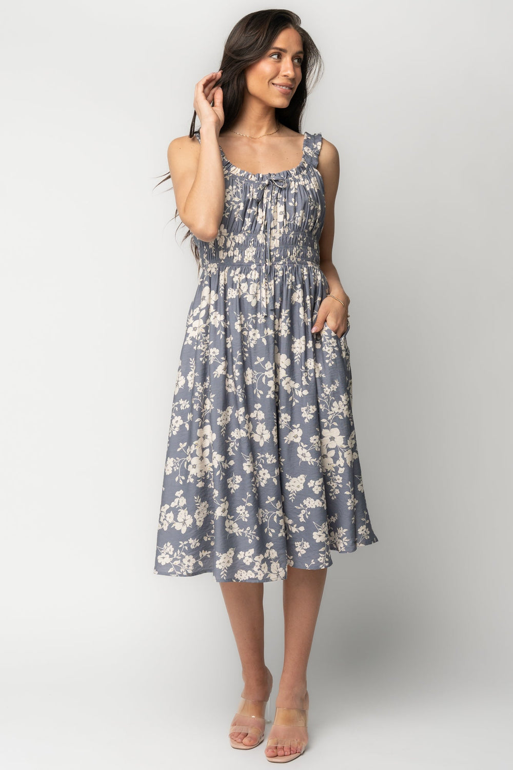 Betty Midi Dress | Baltic Born Slate Floral