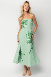 Genesis Strapless Midi Dress | Baltic Born Mint Green