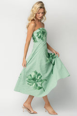 Genesis Strapless Midi Dress | Baltic Born Mint Green