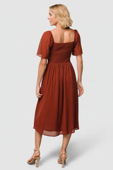 Colette Sweetheart Midi Dress | Baltic Born Cinnamon