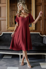 Colette Sweetheart Midi Dress | Baltic Born Terracotta