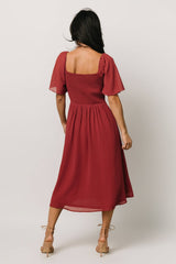 Colette Sweetheart Midi Dress | Baltic Born Terracotta