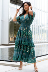 Lotte Embroidered Midi Dress | Baltic Born Emerald