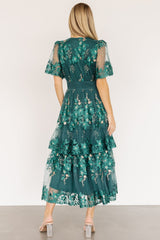 Lotte Embroidered Midi Dress | Baltic Born Emerald