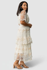 Eleanor Embroidered Midi Dress | Baltic Born Cream Floral