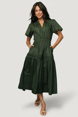 Jerrah Midi Dress | Baltic Born Deep Green