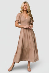 Scarlett Smocked Dress | Baltic Born Mocha