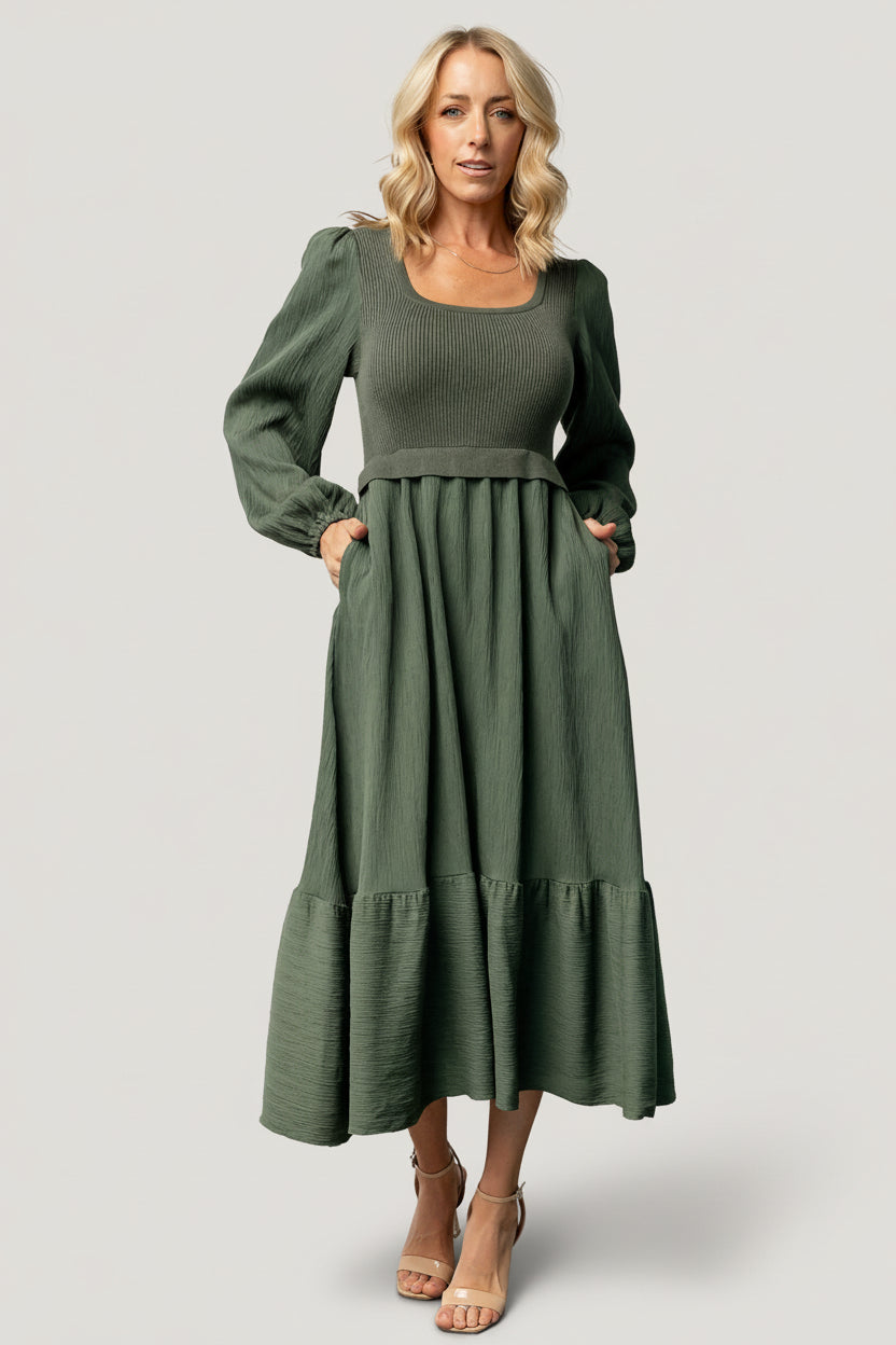 Alva Sweater Dress | Baltic Born Dusty Green