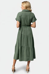 Logan Button Up Dress | Baltic Born Green