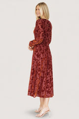 Thora Velvet Dress | Baltic Born Copper Floral