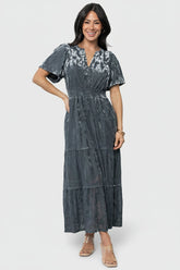 Bronwyn Velvet Dress | Baltic Born Dusty Blue