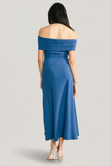 Kay Off Shoulder Midi Dress | Baltic Born Navy