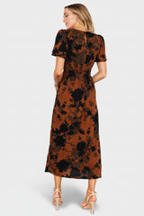 Lenni Midi Dress | Baltic Born Espresso Print