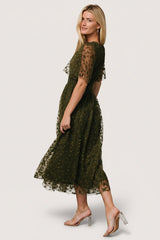 Kendra Embroidered Dress | Baltic Born Olive