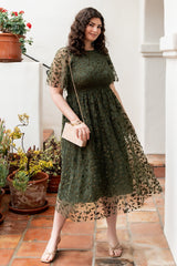 Kendra Embroidered Dress | Baltic Born Olive