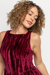 Octavia Velvet Midi Dress | Baltic Born Cranberry