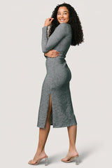 Denver Ribbed Midi Dress | Baltic Born Heathered Jade