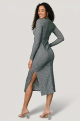 Denver Ribbed Midi Dress | Baltic Born Heathered Jade