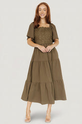 Fauna Lace Top Dress | Baltic Born Olive