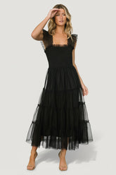 Emma Smocked Tulle Dress | Baltic Born Black