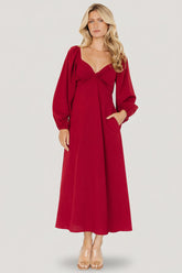 Rosalie Back Tie Dress | Baltic Born Scarlet
