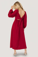Rosalie Back Tie Dress | Baltic Born Scarlet