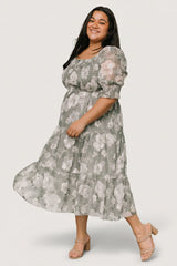 Fabian Jacquard Midi Dress | Baltic Born Dusty Sage
