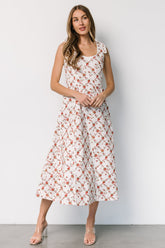 Isla Tank Dress | Baltic Born Off White + Red Floral
