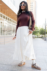 Sophie Sweater Dress | Baltic Born Mahogany + Ivory