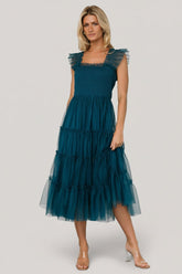 Emma Smocked Tulle Dress | Baltic Born Teal