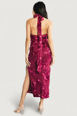 Lacey Halter Midi Dress | Baltic Born Berry Floral