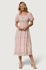 Dorine Midi Dress | Baltic Born Ivory + Blush Floral