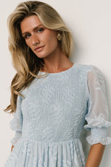 Nellie Smocked Midi Dress | Baltic Born Light Blue
