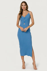 Nathalie Ribbed Dress | Baltic Born Blue