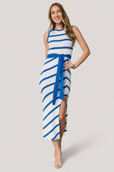 Chelsea Knit Dress | Baltic Born White + Blue
