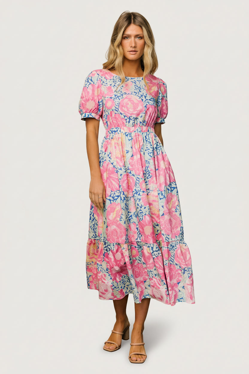 Myers Dress | Baltic Born Blue + Pink Floral