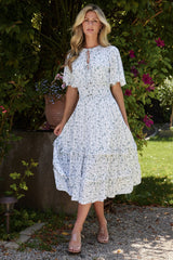 Spell Boho Midi Dress | Baltic Born White + Sage