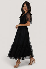 Martha Smocked Tulle Dress | Baltic Born Black
