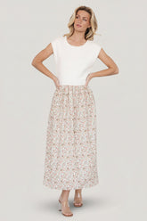 Myra Sweater Dress | Baltic Born Ivory + Coral Floral