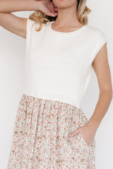 Myra Sweater Dress | Baltic Born Ivory + Coral Floral