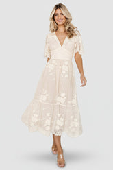 Clarisa Lace Midi Dress | Baltic Born Vintage Cream