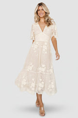 Clarisa Lace Midi Dress | Baltic Born Vintage Cream