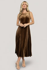 Annika Velvet Midi Dress | Baltic Born Bronze