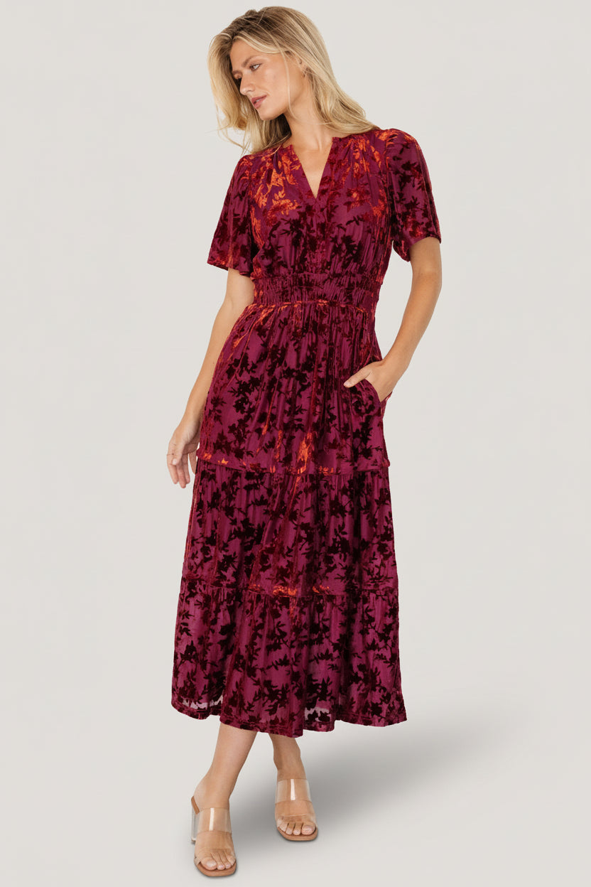 Bronwyn Velvet Dress | Baltic Born Rust