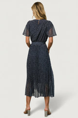 Prim Pleated Dress | Baltic Born Navy Print