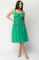 Twiggy Smocked Midi Dress | Baltic Born Green