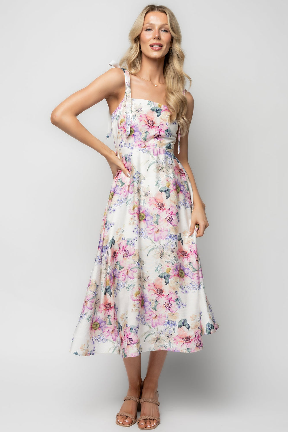 Opaline Midi Dress | Baltic Born Purple + Blue Floral